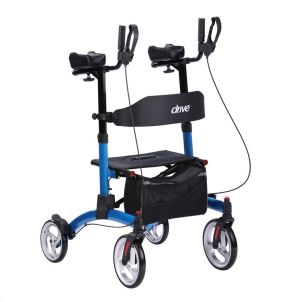 Blue Drive Adjustable Elevate Upright Walker UPWKRBL10